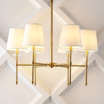 Sophie 38.5" Modern Midcentury Iron Linear LED Pendant - JONATHAN Y